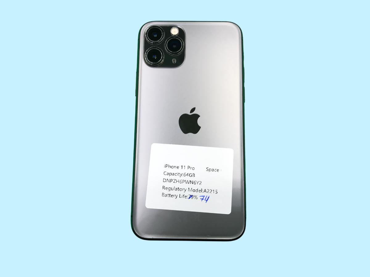Apple iPhone 11 Pro A2215 64GB Space Gray, Unlocked, 74% Service