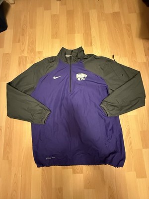 Nike Kansas State Wildcats Men's Purple Grey Storm Fit Jacket Medium
