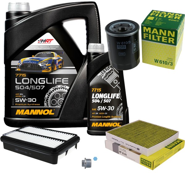 Mann Inspektionspaket 6L Mannol Longlife 5W-30 FüR Mitsubishi Outlander III-image