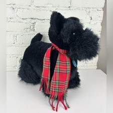 Vintage 80  s Dakin Black Scottie Dog Plush 12  