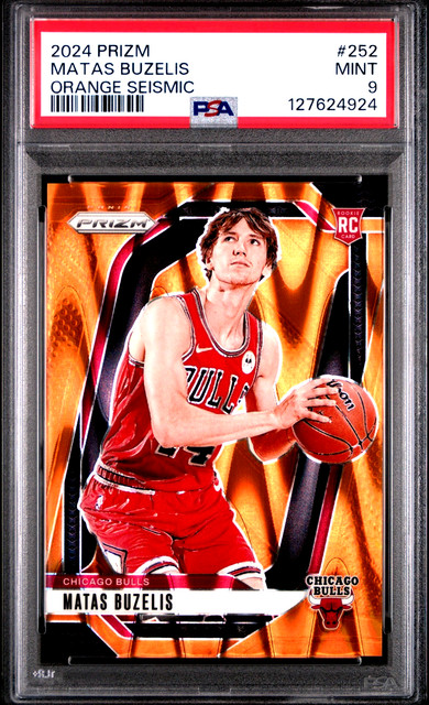 Matas Buzelis 2024 Panini Prizm Orange Seismic