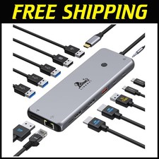 USB C Docking Station Triple Display - 13-in-1 Hub