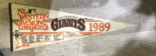 San Francisco Giants MLB Western Division Champions 1989 Vintage Pennant