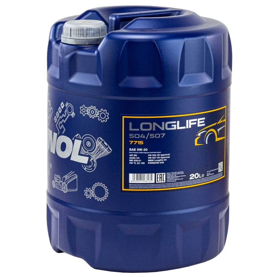20 Liter Original Mannol 5W-30 Motoröl VW AUDI 504 507.00 MB 229.51 BMW LL-04 - Bild 2 von 4