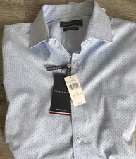 Tommy Hilfiger Stretch Button Down Long Sleeve Medium 34/35 Shirt MSRP 75 NWT