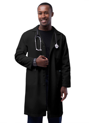 Adar Unisex Doctor Nurse Scrub Uniform Lapel Collar Inner Pockets Lab Coat - 39''