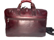 Bosca Old Leather Stringer Laptop Bag/ Italian Leather/ High Capacity/Vintage