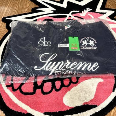 Supreme La Martina Zip Up Sweatshirt   Navy   Size XL   New in Bag