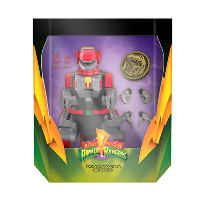 ULTIMATES! Mighty Morphin Power Rangers Tyrannosaurus Dinozord - 8'' Power Ran...