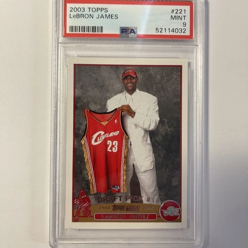 2003-04 Topps #221 LeBron James RC PSA 9 MINT Rookie Card
