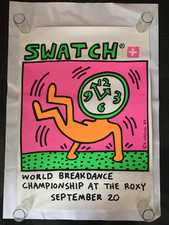 Poster Keith Haring Swatch World Breakdance 1984