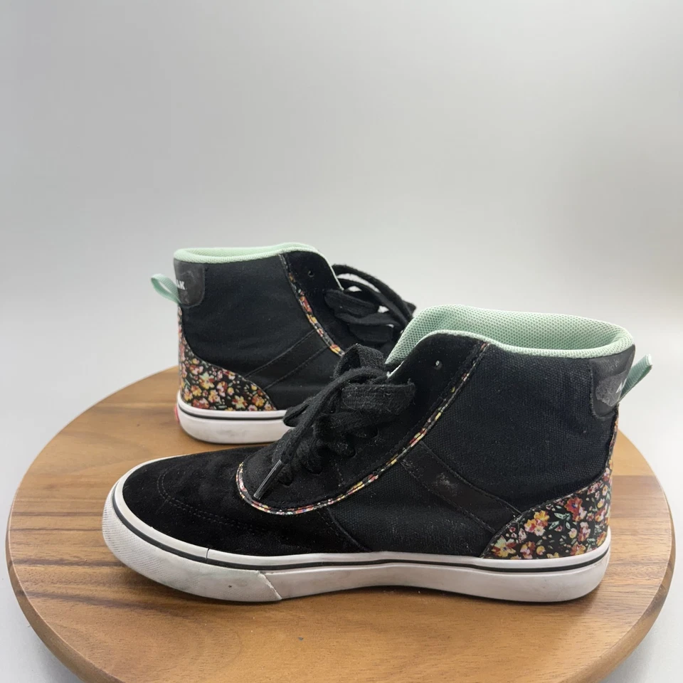 Tenis para mujer AIRWALK negros de caña alta de gamuza/lona genuinos talla 5 GGAK43G002 Foto 3 de 4