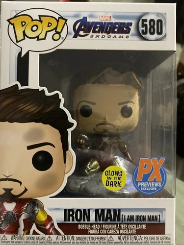 Funko Pop Avengers Endgame I am Iron Man Figure (PX Exclusive)