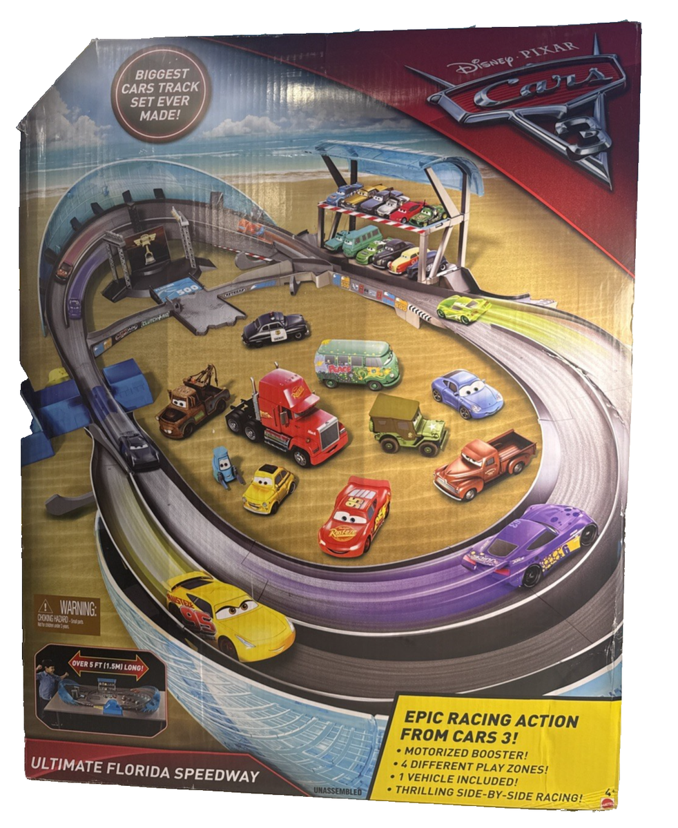 Mega Playset Cars 3 Ultimate Florida Speedway Track Set Motorized
