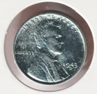 1943 WWII Lincoln Wheat Steel Penny Collectible US Collection Very Good War Coin
