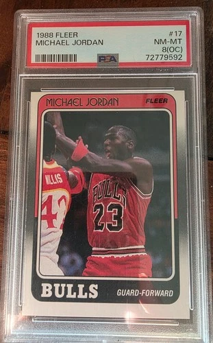 1988-89 Fleer - Michael Jordan #17 PSA 8OC NM-MT