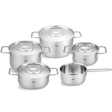 FISSLER Pure Collection Topfset 5 teilig mit Metalldeckeln INDUKTION