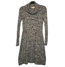 Dana Buchman Sweater Dress Womens Medium Cowl Neck Long Sleeve Fit & Flare Knit