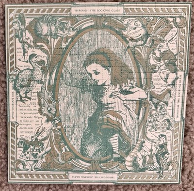 Through The Looking Glass Vintage 2-Sided Blotter Art Print Alice in Wonderland