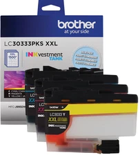 New Genuine Brother LC3033XXL Cyan Magenta Yellow Ink Cartridge Bag Exp. 2026