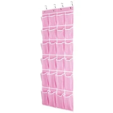 SAVERHO Hanging Shoe Organizer Over The Door Shoe Organizer with 24 Breathable