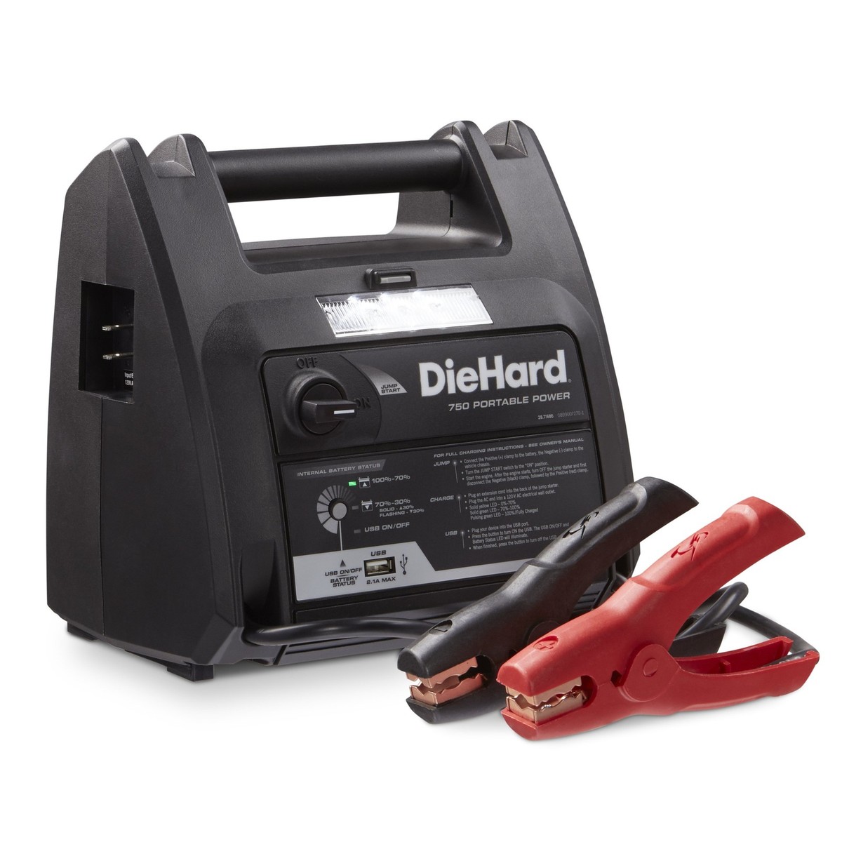DieHard 71686 750 Peak Amp Jump Starter with USB and 12V