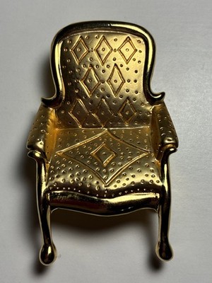 OTC INTERNATIONAL Modern Style Chair Gold Tone Pin Vintage