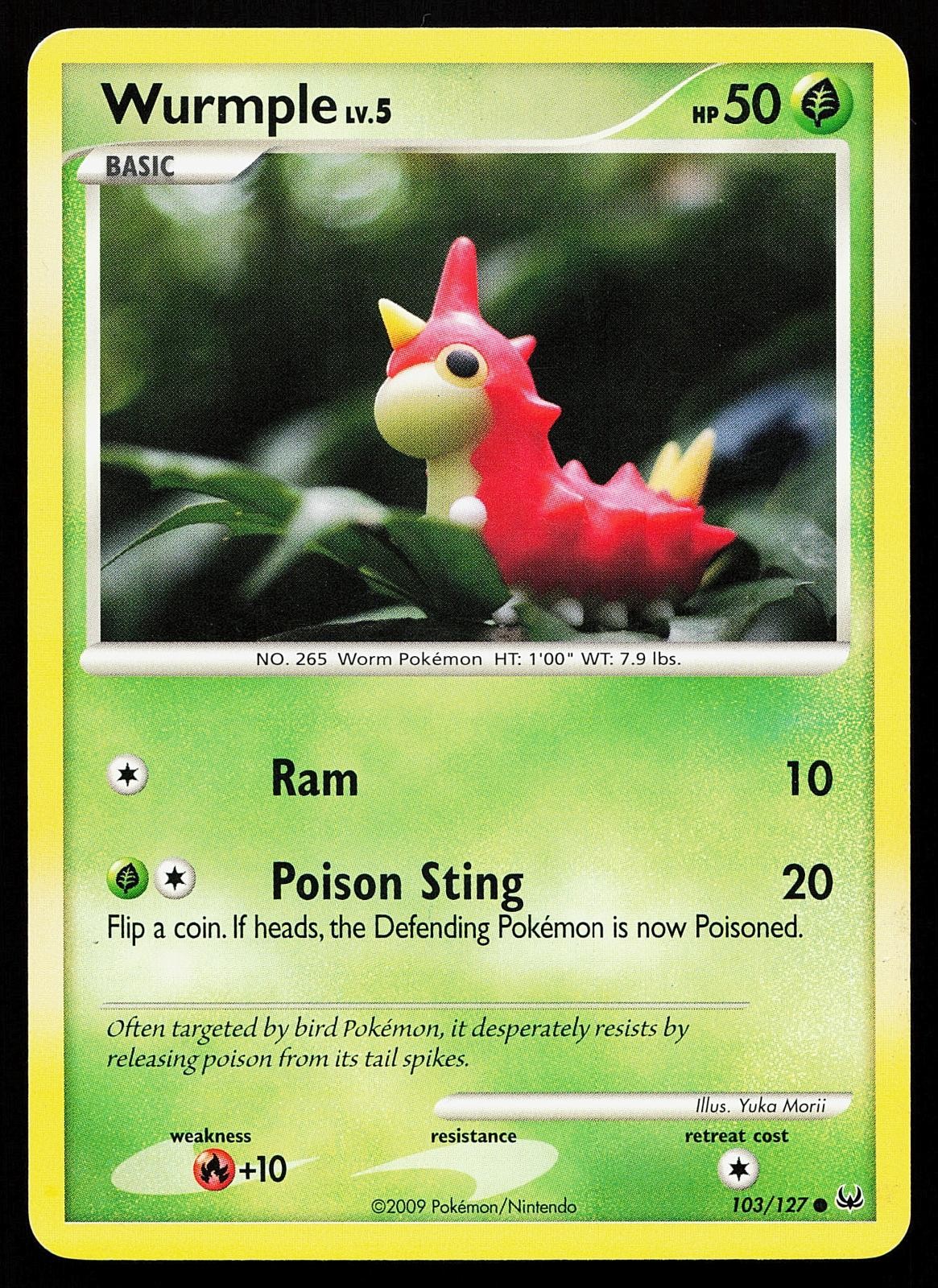 Wurmple 103/127 Common Platinum Yuka Morii Pokemon Card
