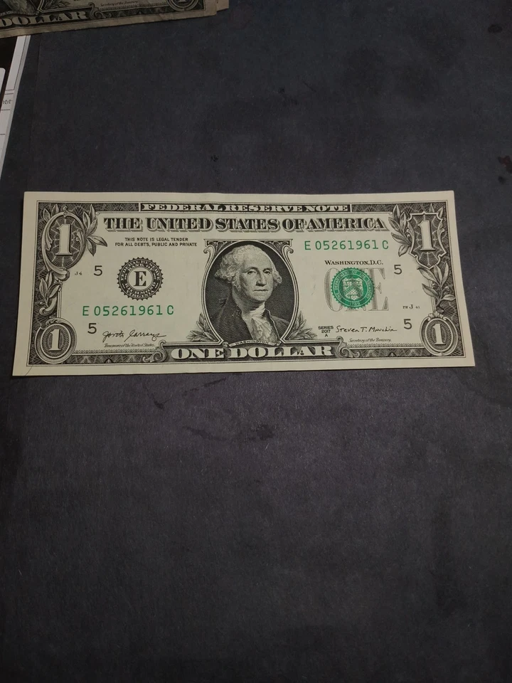🎉2017A $1 E RICHMOND BEP TRUE BIRTHDAY NOTE MAY 26 1961 (E05261961C)🎇 - Image 3 of 4