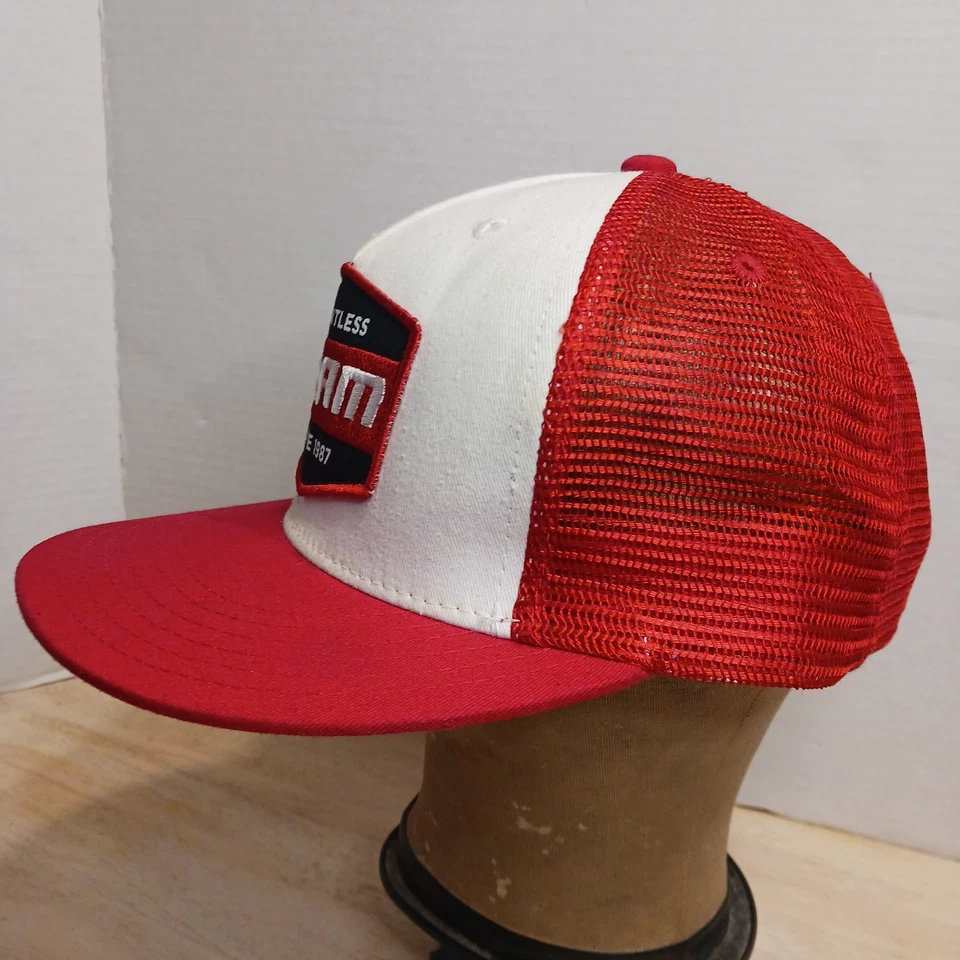 SRAM Trucker Hat Cap Red White SnapBack Mesh Cycling Bicycle Relentless - Image 4 of 4