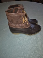 Sperry Saltwater Duck Boots Youth Girls Size 2