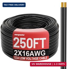Energeaster 250FT 16 Gauge Low Voltage Landscape Wire 2 Conductors Low-Voltage W