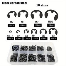 120PCS E Clip Circlip Set M1.5-M10 Snap Ring Retaining UK