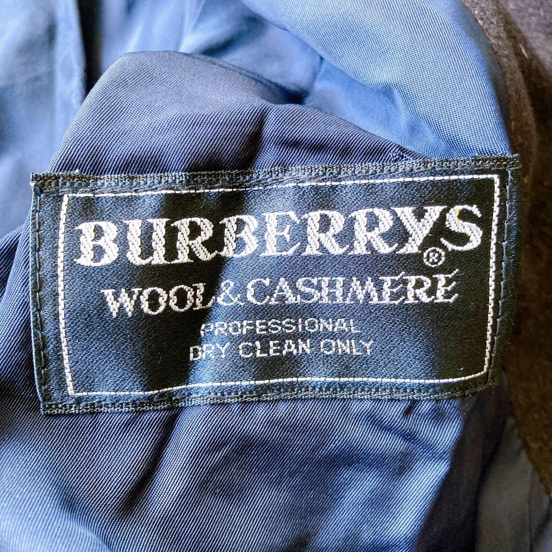 Burberry Long Coat Navy Blue Cashmere Blend With Buttons Size 11 For Women thumbnail 17