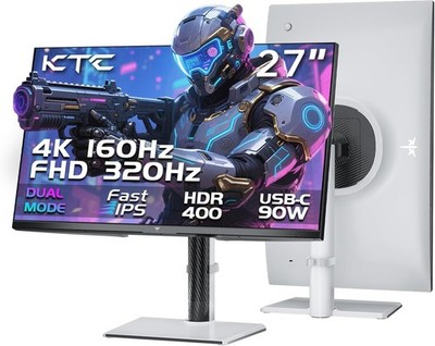 4K Gaming Monitor 27 Zoll 160Hz 320Hz Dualmode KVM