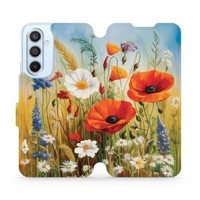 HandyhüLle Mit Klappe FüR Galaxy A54 5G Mobiwear Case Cover Etui Wiesenblumen