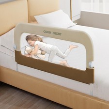Bed Guard Rail for Toddlers - 32" Adjustable Heights  Folding up Portable Be...