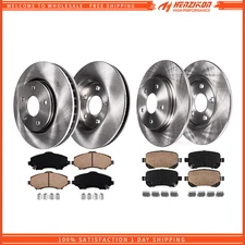 11.89" Front 12" Rear Disc Rotors Brake Pads for Town & Country Grand Caravan