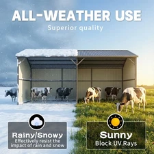 12x20 Galvanized Metal Goat Shed Livestock Shelter Animal Cowshed Free Shipping