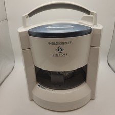 BLACK+DECKER Lids Off Electric Jar Opener, White Blue Plastic