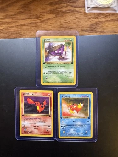 Pokemon Charmander, Grimer And Magikarp 1st Editions