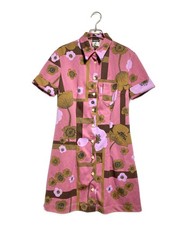 DOLCE GABBANA Shirt Dress Floral Pink Authentic From Japan