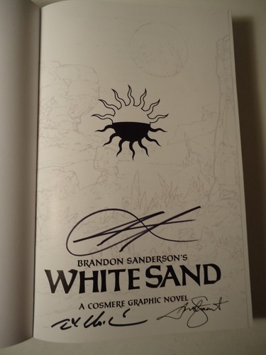 WHITE SAND by BRANDON SANDERSON *SIGNED x 3 writers OMNIBUS SOFTCOVER VERY RARE* - Picture 4 of 5
