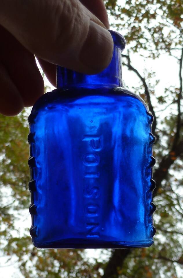 その他 neighborhood poison . NGAP G-BOTTLE COBALT BLUE POISON BOTTLE-Triangular-Vertical 