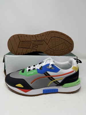 Puma Mirage Tech Fresh Cut Black Mist White Casual Sneakers 388355-01 Men Sizes