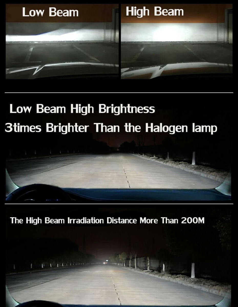 For Dodge Ram 1500 2019-2022 Led Headlights 12000LM 9005 High Beam H11 Low Beam H11 Fog Light Led Bulbs 6pc