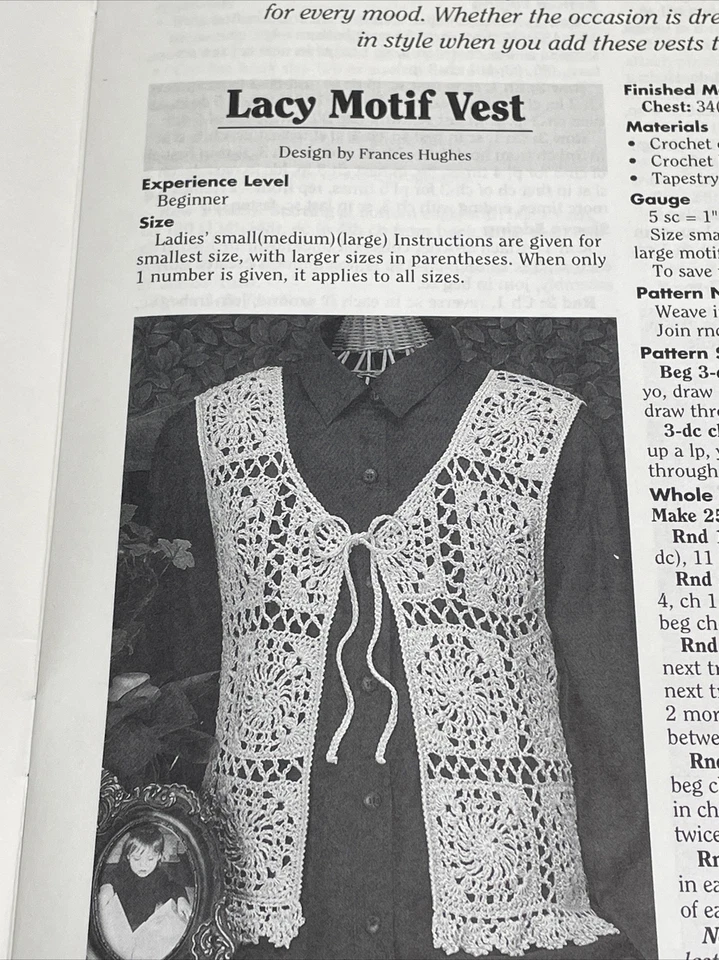 House of White Birches Weekend Vests 6 Designs Crochet Pattern - Image 2 of 4