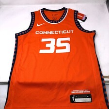 WNBA Connecticut Sun Orange Nike Jersey Jonquel Jones #35 Youth Medium