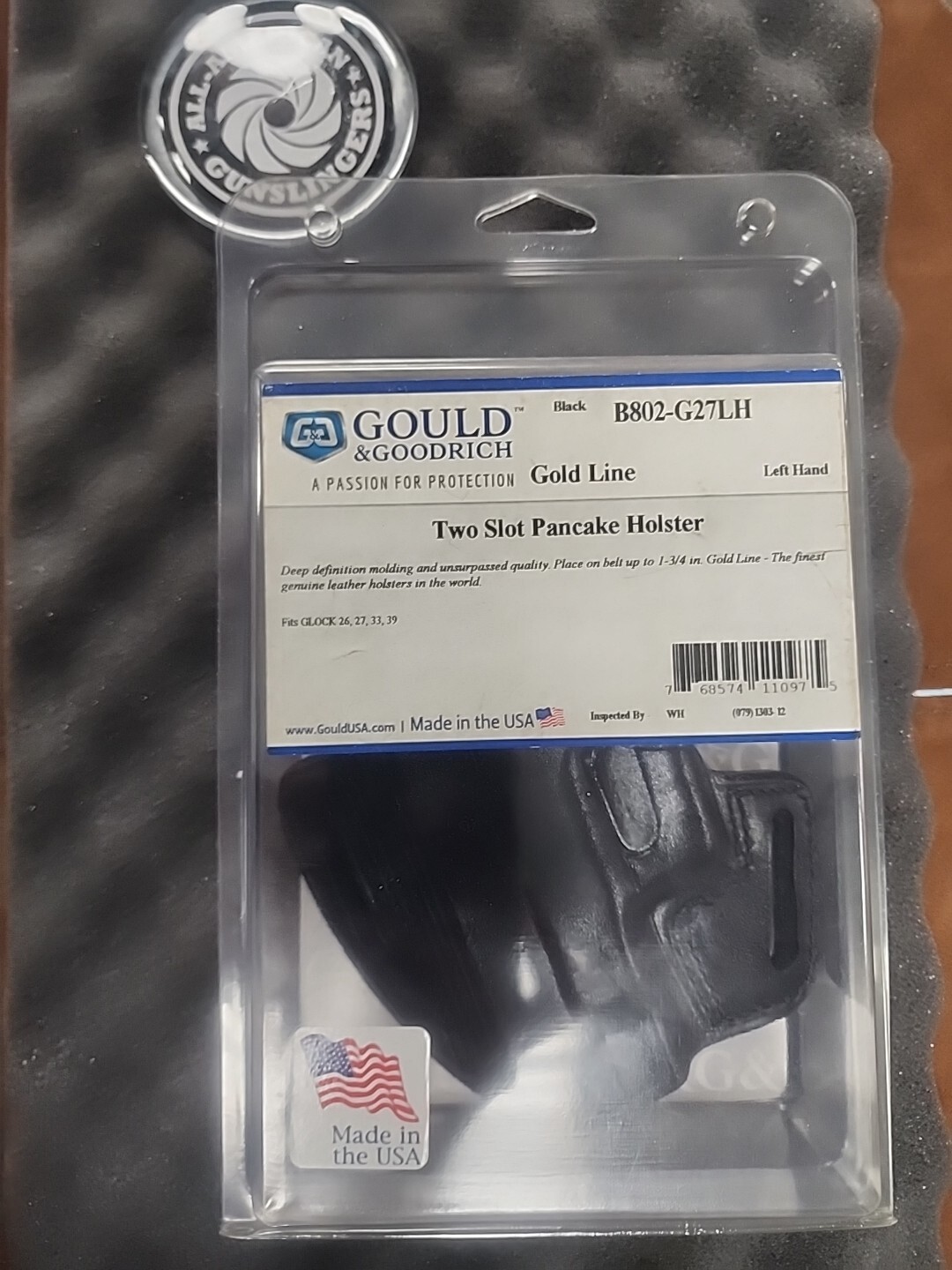 Gould & Goodrich Leather Holster for Glock 26 27 33 39 B802-G27LH