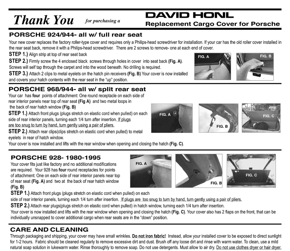 Porsche 928, 1980-1995 Equipaje/Carga Escotilla Bota Cubierta, NEGRO, NUEVO Foto 4 de 4